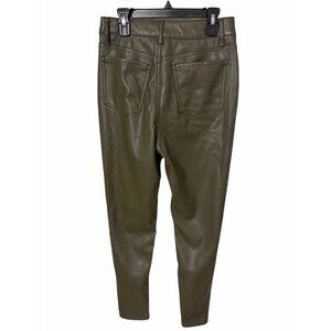 Tinseltown NWT Women’s Hi-Rise Vintage Olive Green Faux Leather Pants Size 3